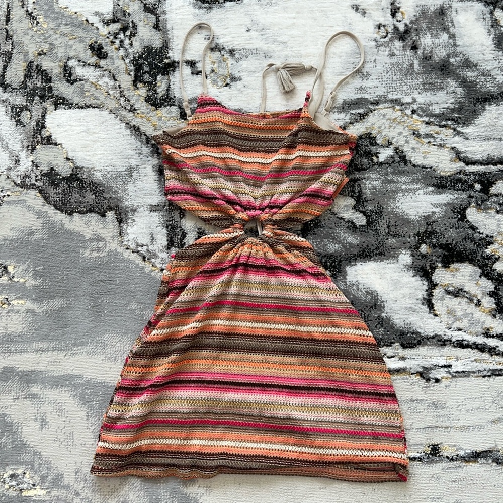 Striped Multicolor Knit Dress